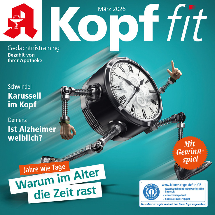 Kopf-fit Magazin – Titelseite Ausgabe März 2026